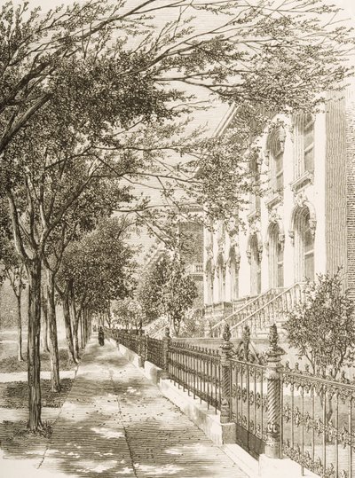 Wabash Avenue, Chicago, ca. 1870, fra 